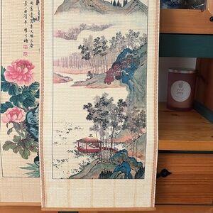 Vintage | Art | Vintage Pair Asian Wood Scroll Wall Hangings | Poshmark